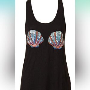Mermaid shell tank top